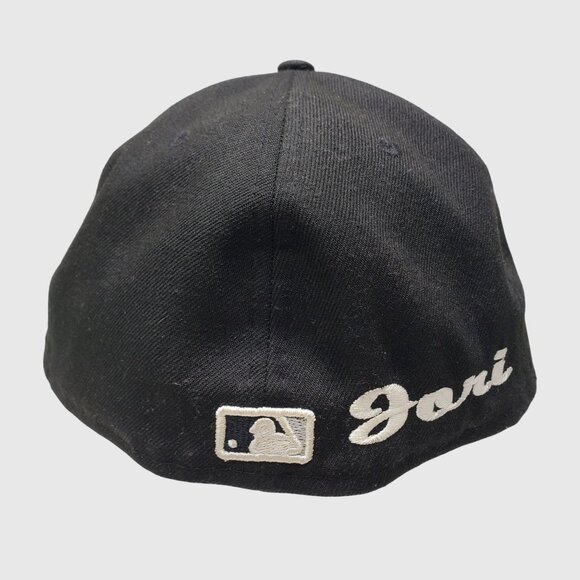 New Era 59FIFTY Chicago White Sox Hat 7 1/2 Black Fitted Cap MLB Custom “Dori”” - Picture 4 of 8